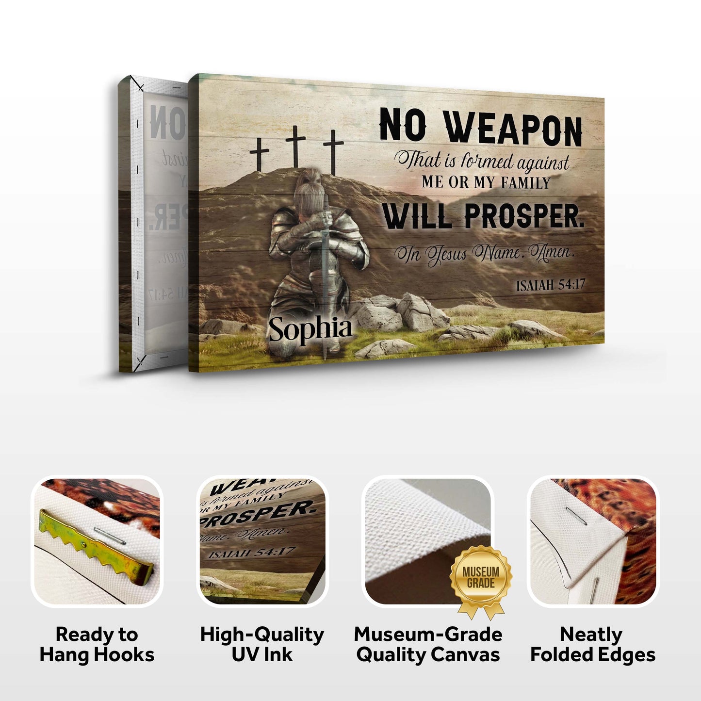 No Weapon That Is Formed Against You Will Prosper Isaiah 54:17 Faith Sign II