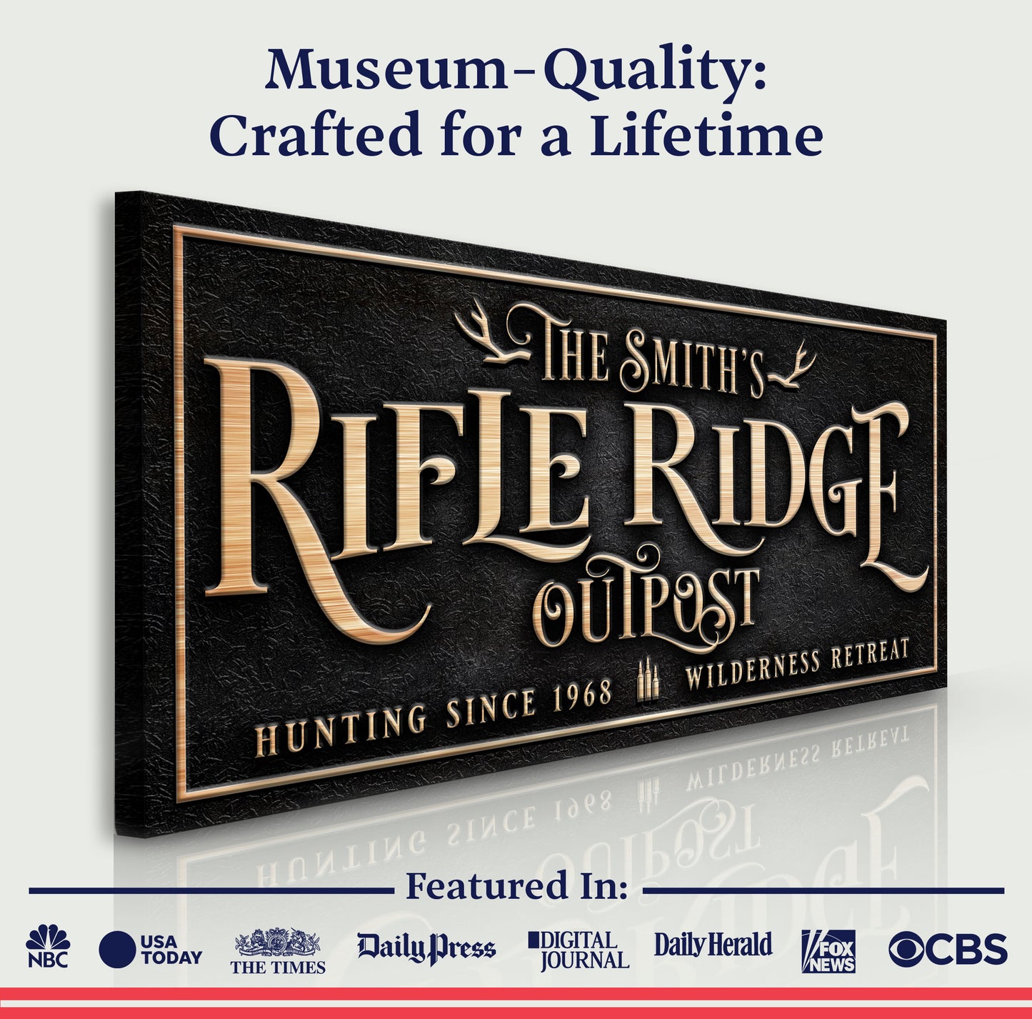 Personalized Rifle Ridge Outpost Family Sign