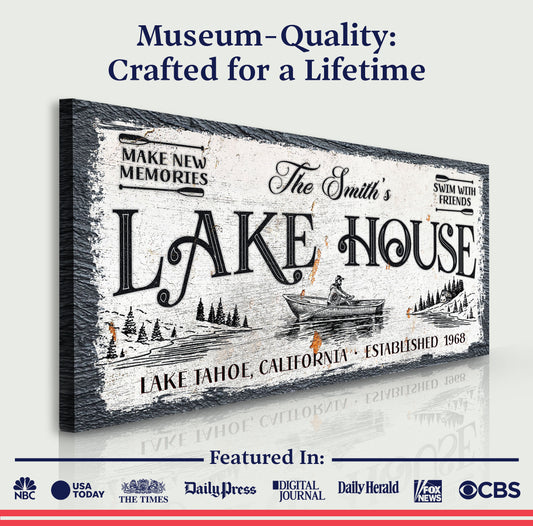 Lake House Sign IX Specs - Image by Tailored Canvases