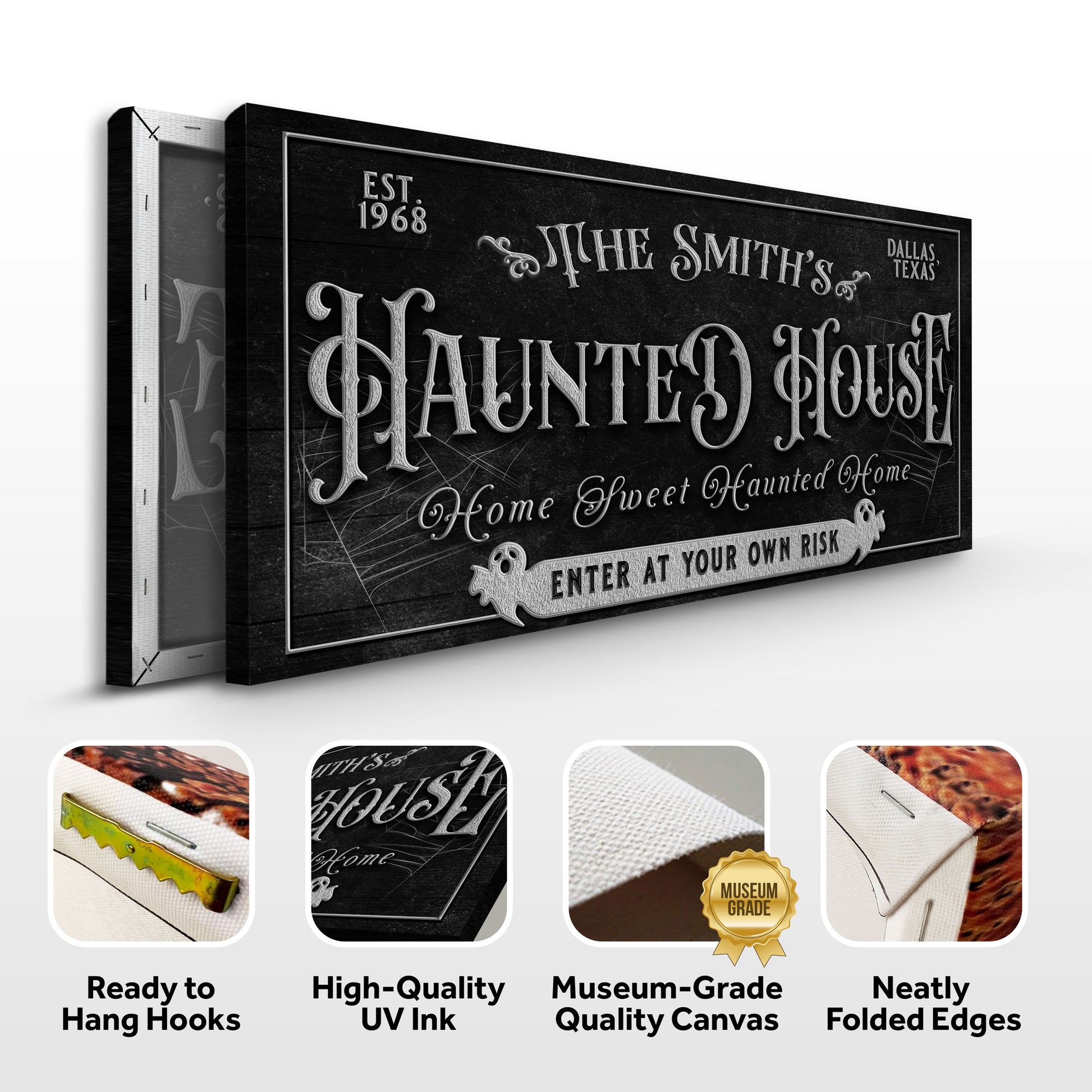 Personalized Haunted House Sign II - Image by Tailored Canvases