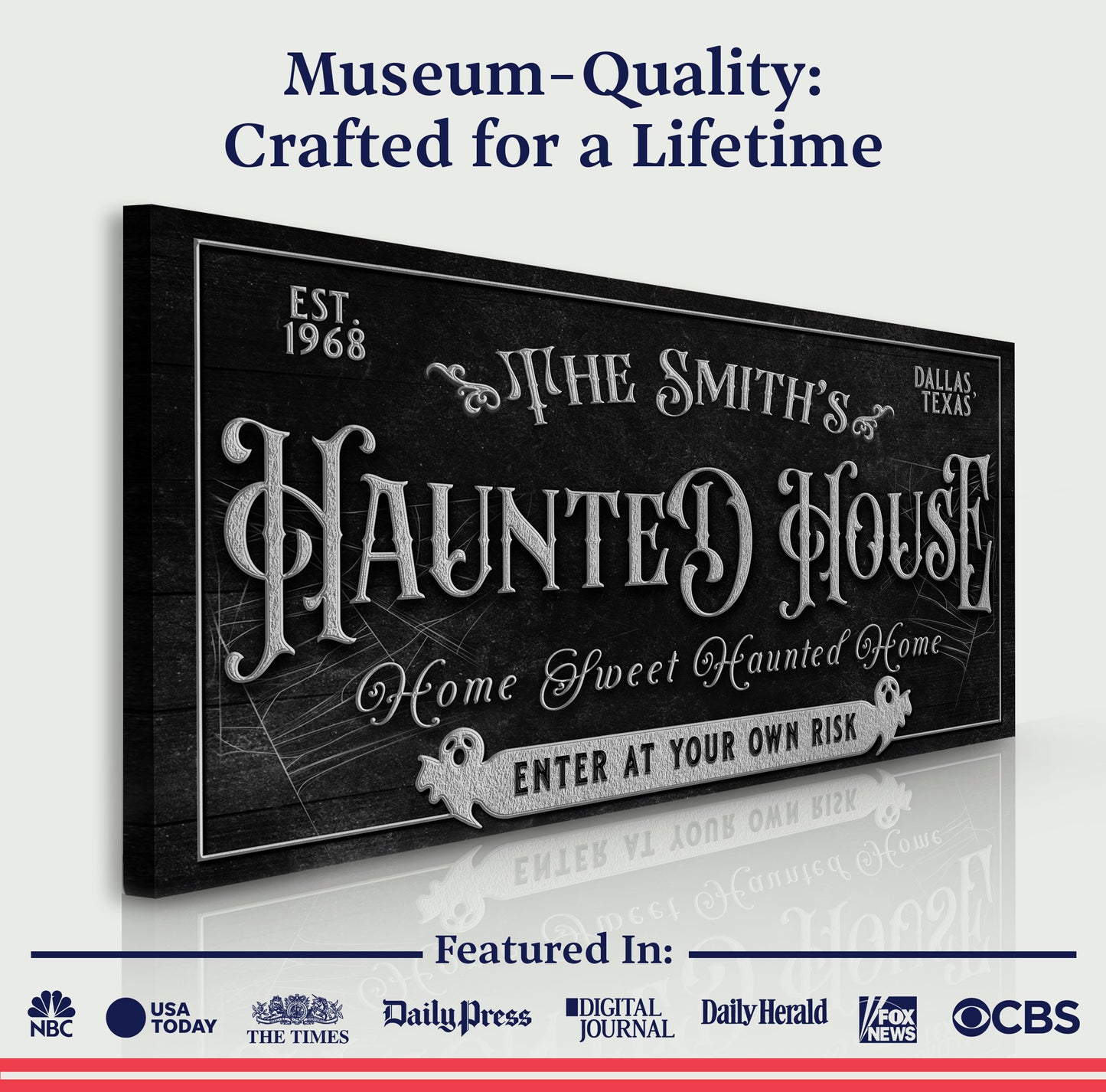 Personalized Haunted House Sign II - Image by Tailored Canvases