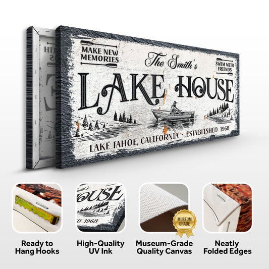 Lake House Sign IX Specs - Image by Tailored Canvases