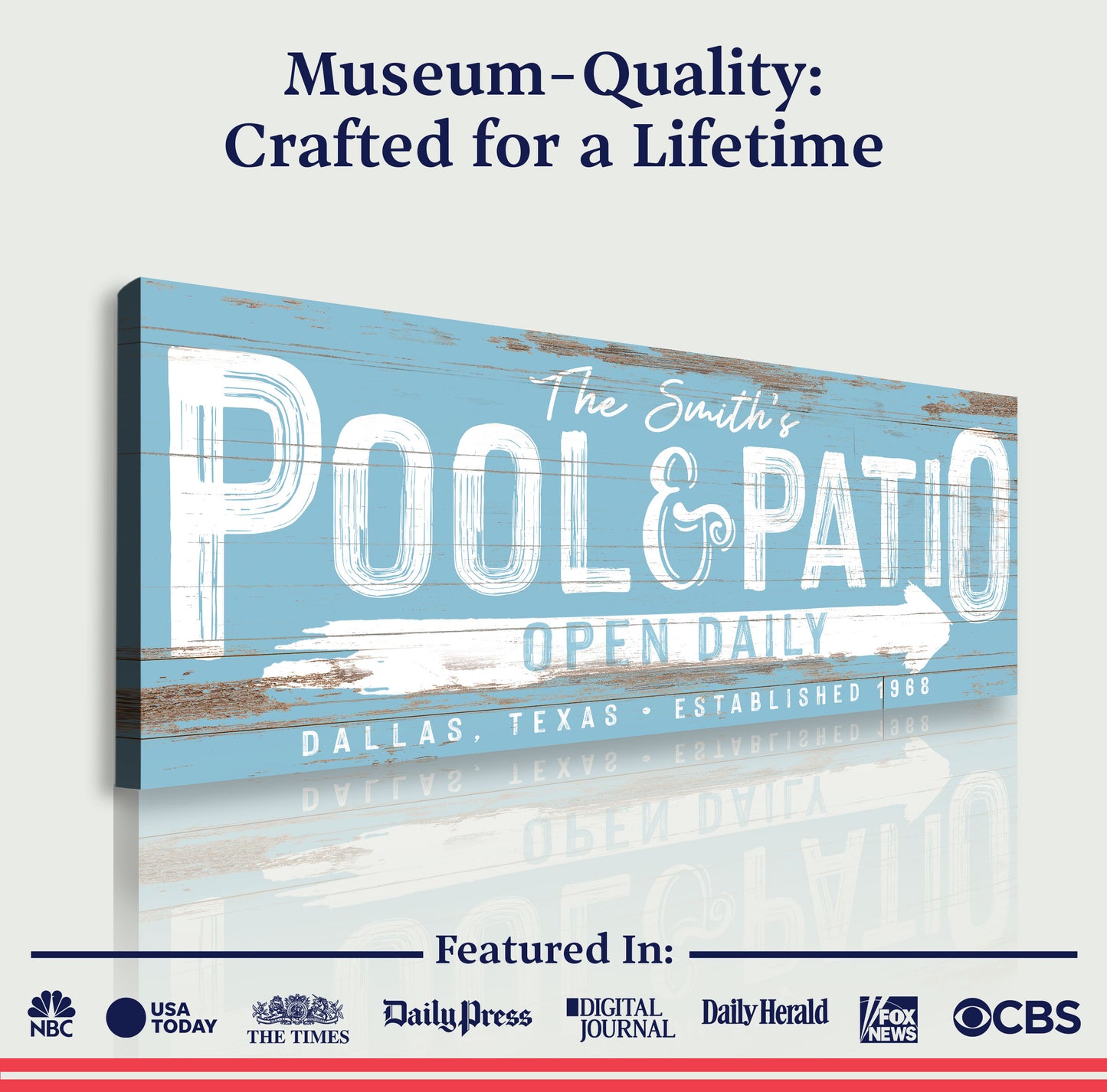 Personalized Pool And Patio Sign V