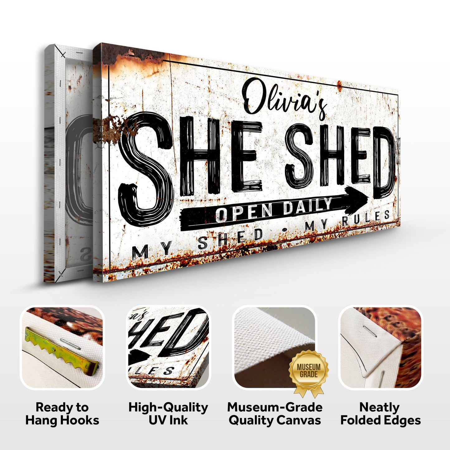 Personalized She Shed Sign XII