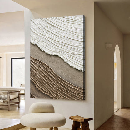 Neutral Waves Abstract Wall Art