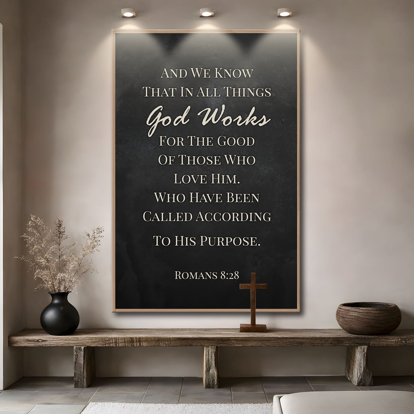 Those Who Love God - Romans 8:28 Faith Sign