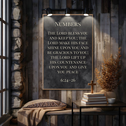 Numbers 6:24-26 - May The Lord Bless You Faith Sign VI