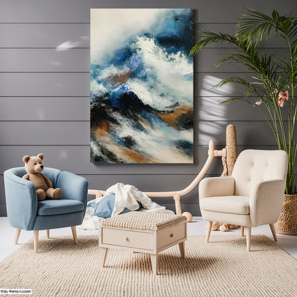 Luxurious Blue Abstract Wall Art