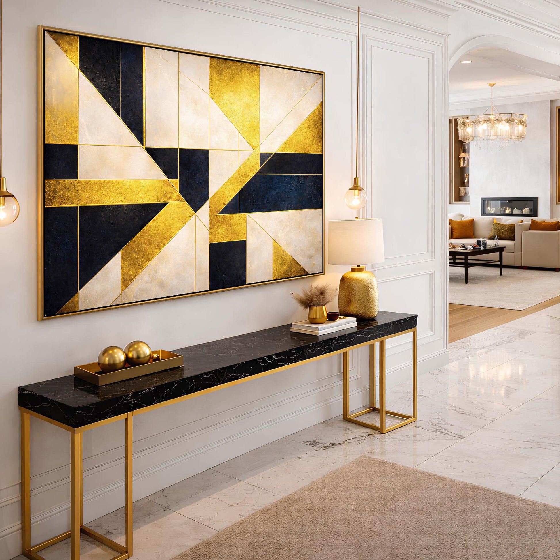 Gilded Geometry Wall Art