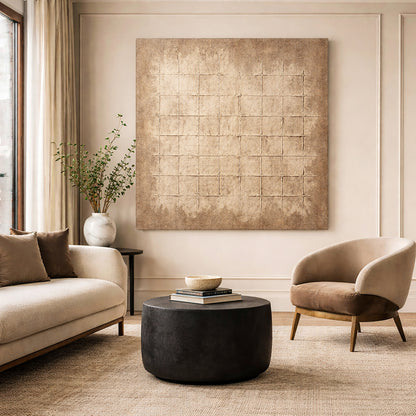 Earthen Grid Framework Wall Art