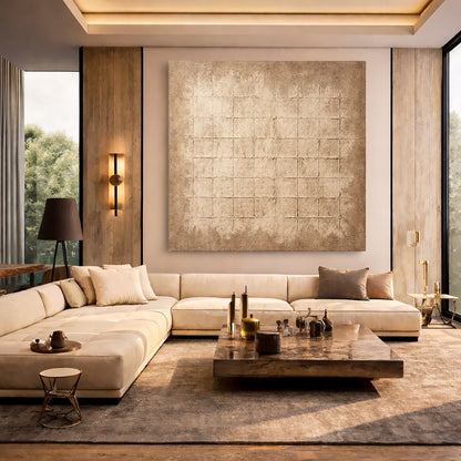 Earthen Grid Framework Wall Art