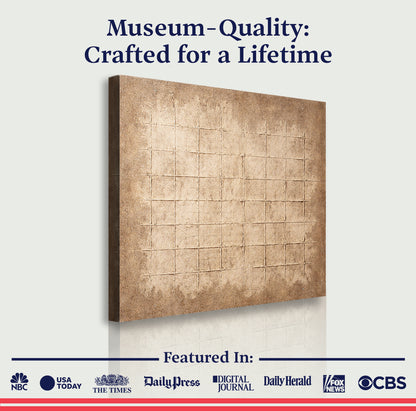 Earthen Grid Framework Wall Art