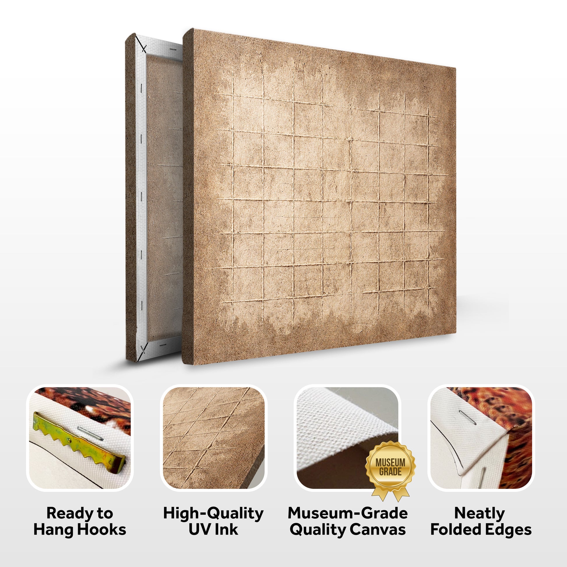 Earthen Grid Framework Wall Art