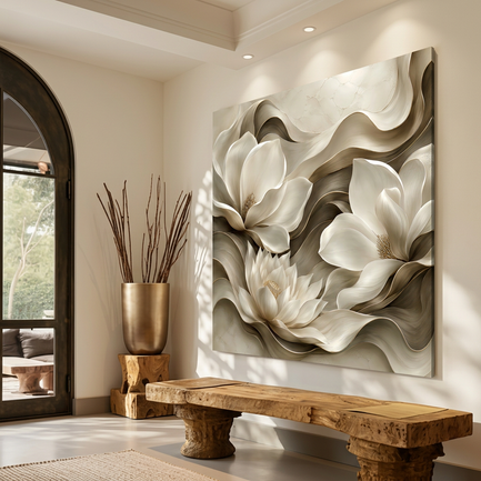 Elegant Floral Waves