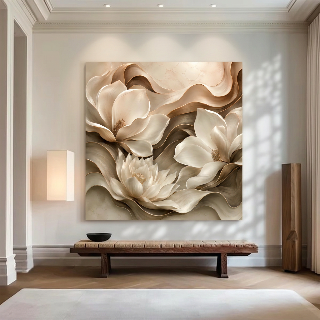 Elegant Floral Waves