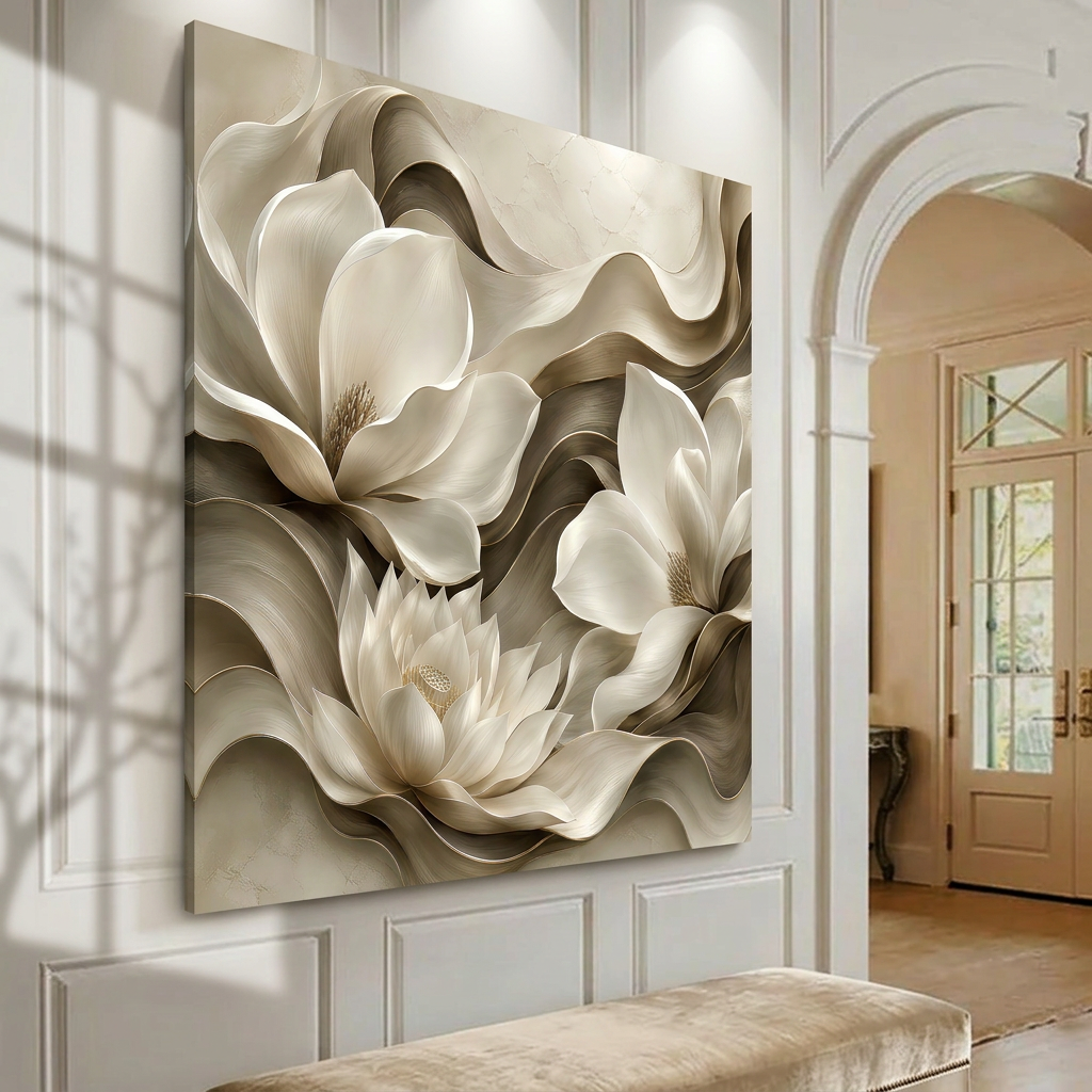 Elegant Floral Waves