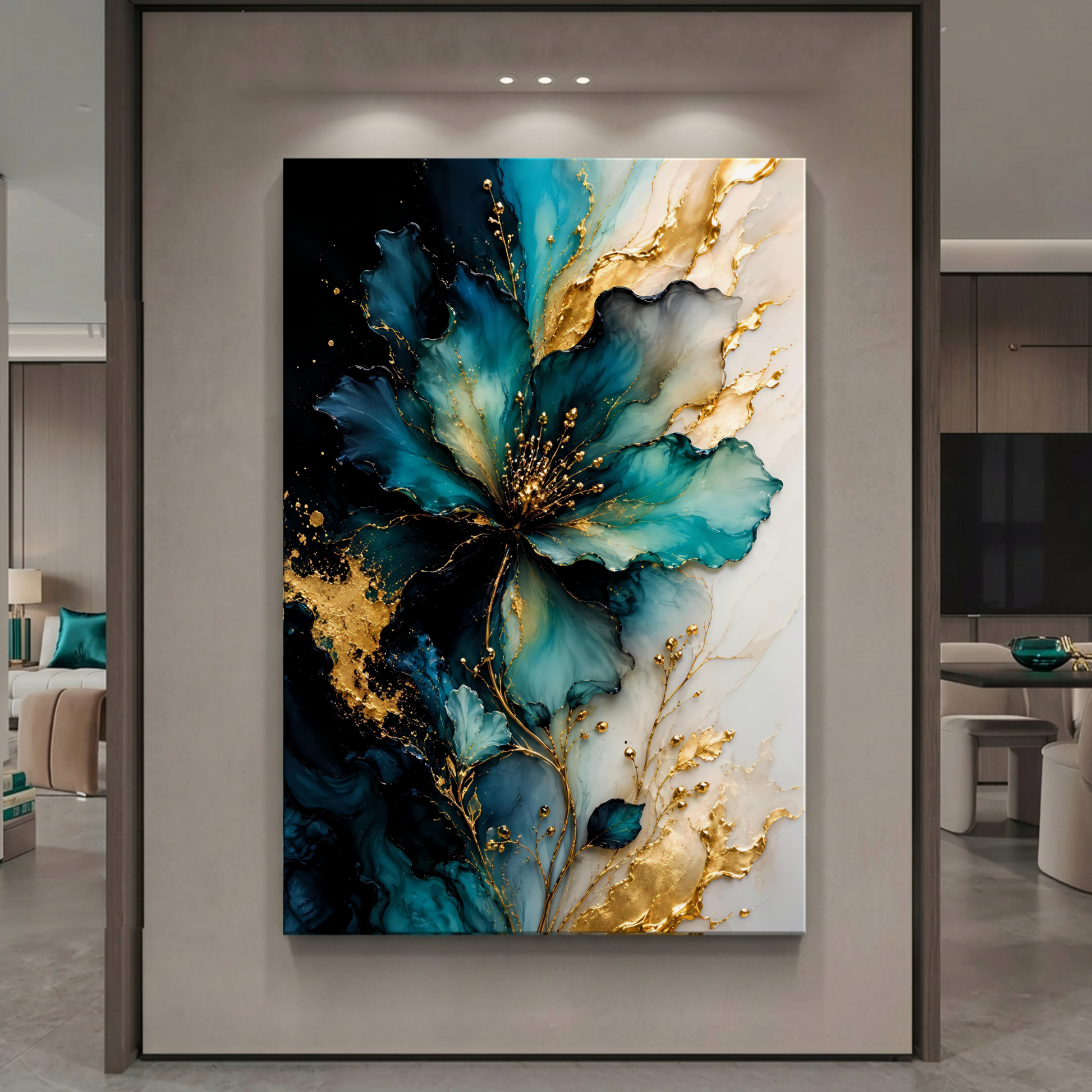Emerald Gold Bloom