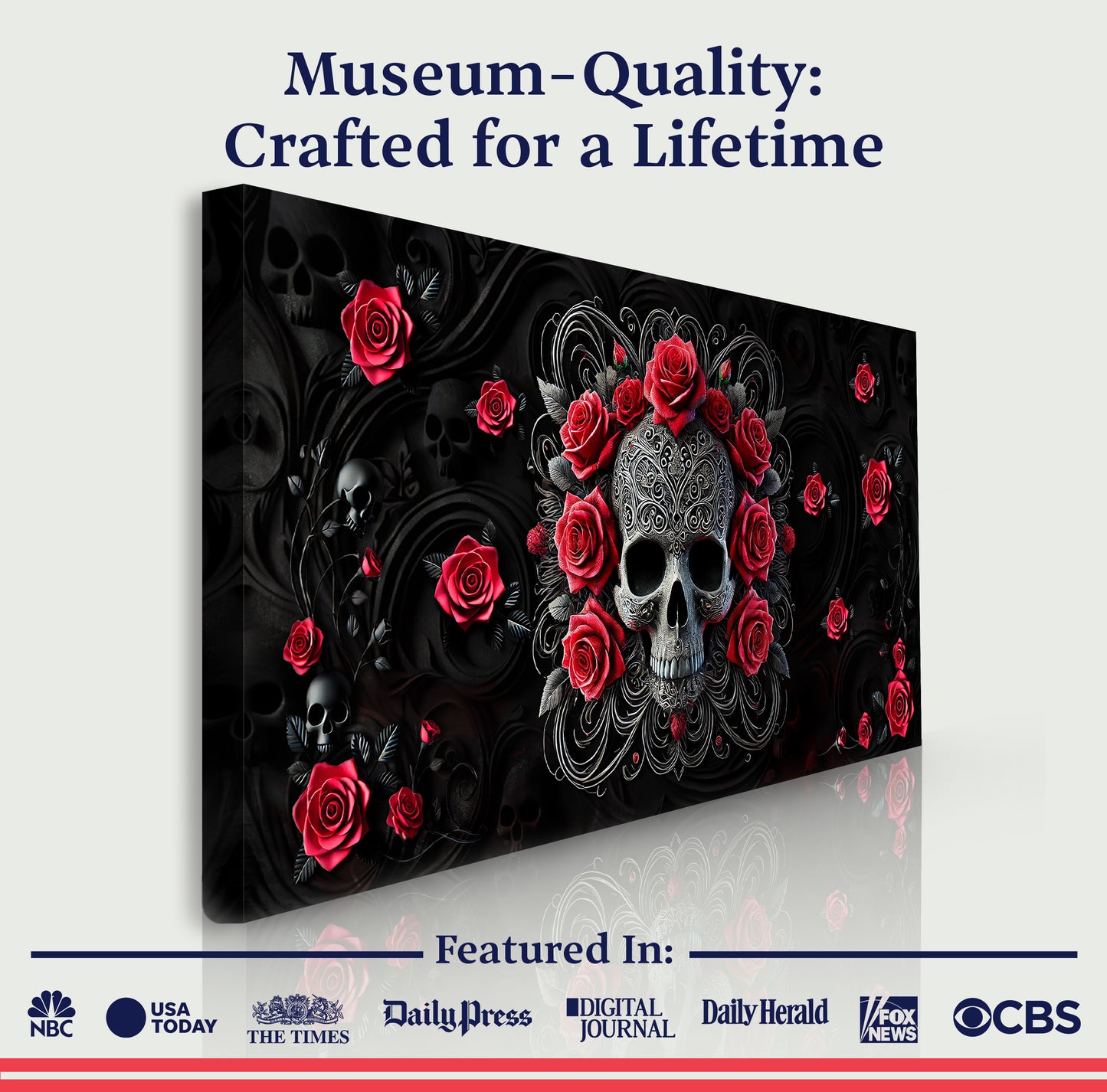 3D Vintage Skull Wall Art II