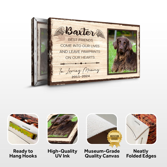 Pet Memorial Sign Best Friend In Paw Prints