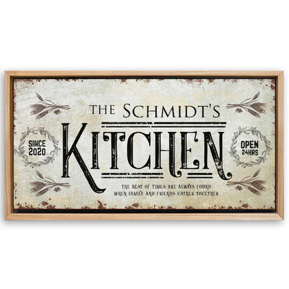 Save 33% When You Add A Frame To Your 60x30 Kitchen Sign II Canvas Now
