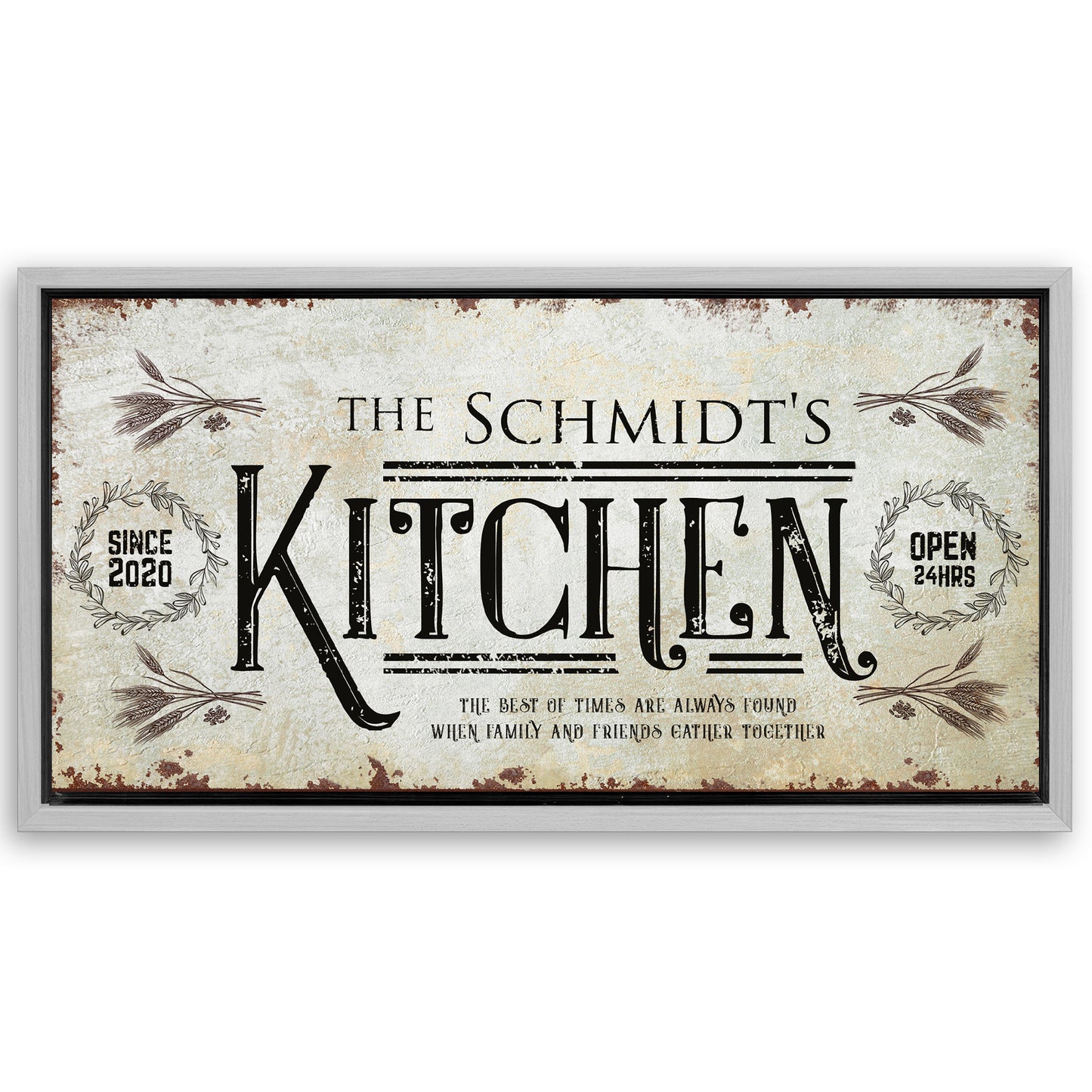 Save 33% When You Add A Frame To Your 48x24 Kitchen Sign II Canvas Now
