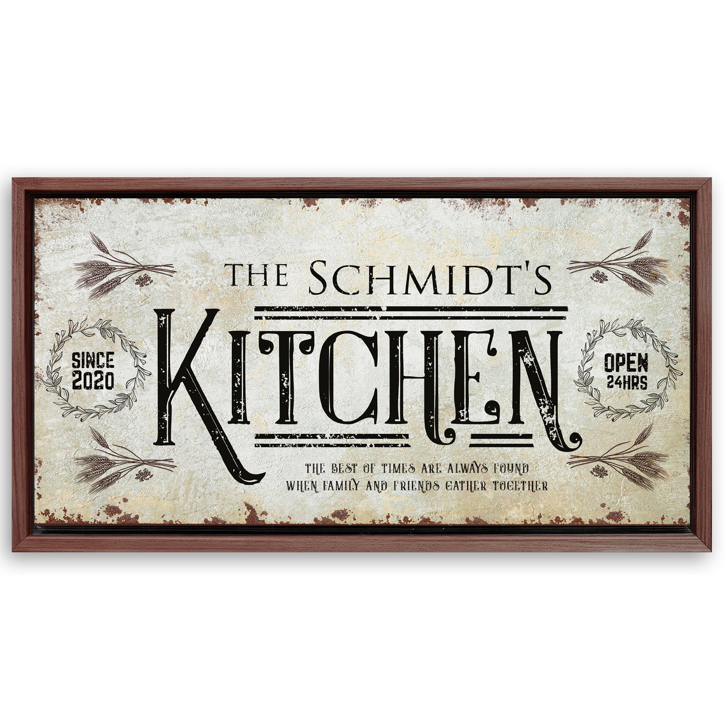 Save 33% When You Add A Frame To Your 20x10 Kitchen Sign II Canvas Now