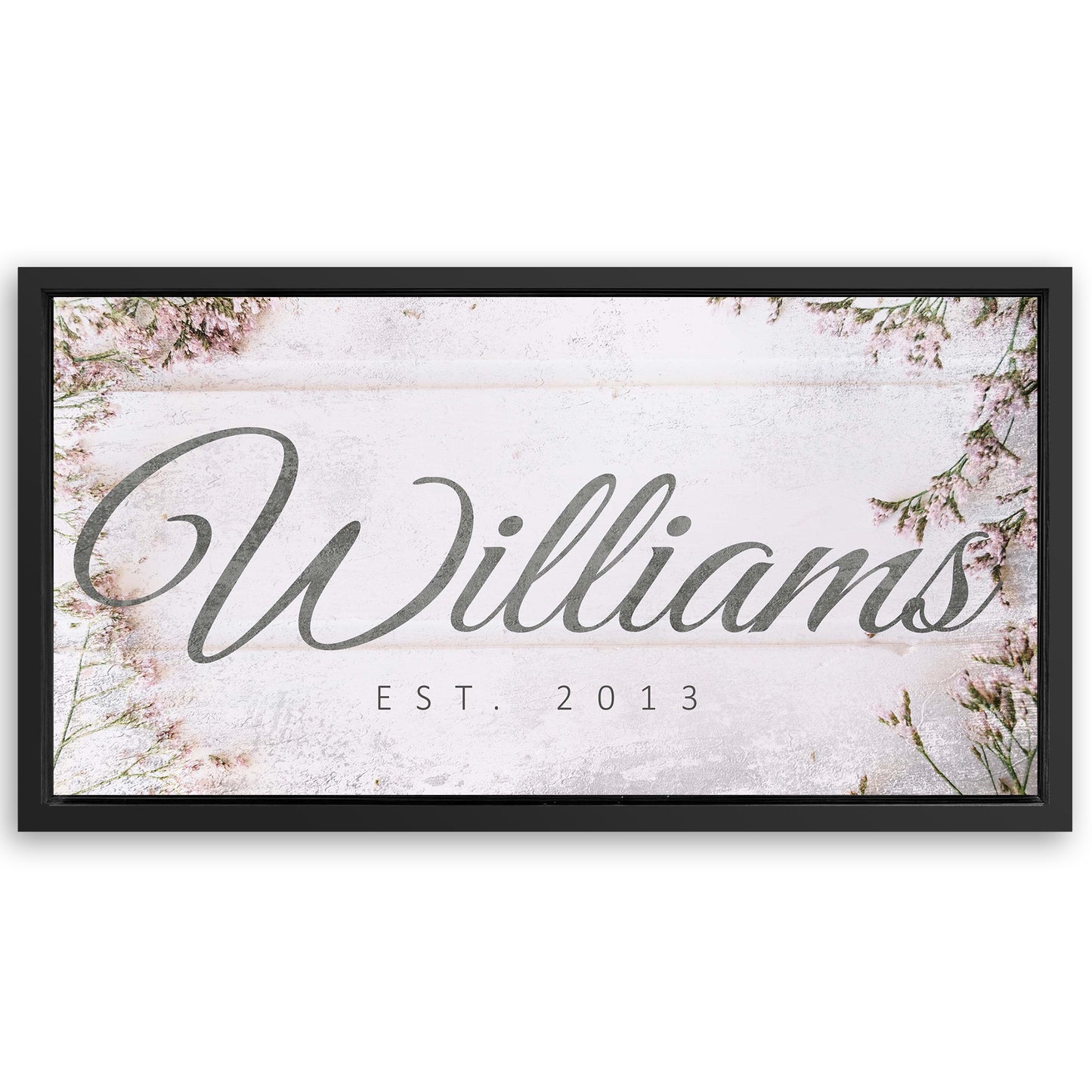 Save 33% When You Add A Frame To Your 48x24 Family Name Sign Canvas Now