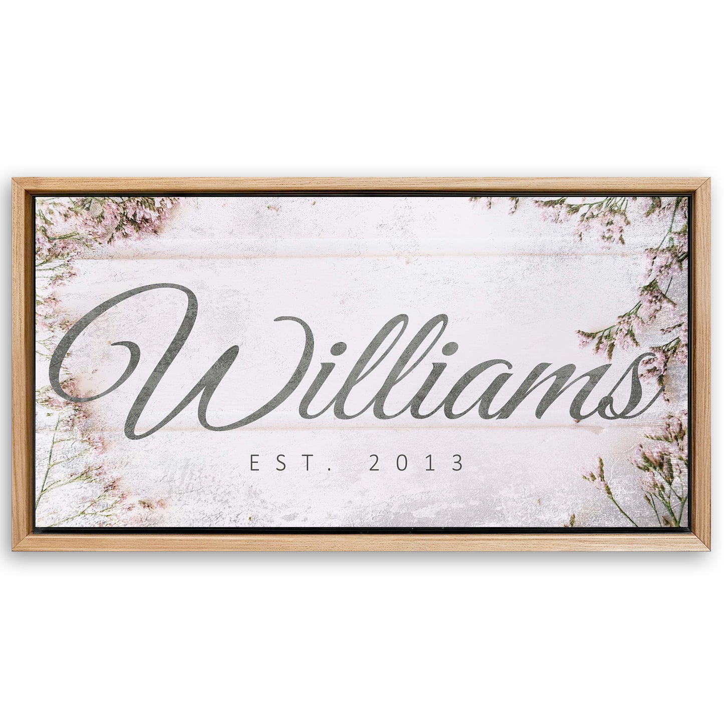 Save 33% When You Add A Frame To Your 48x24 Family Name Sign Canvas Now