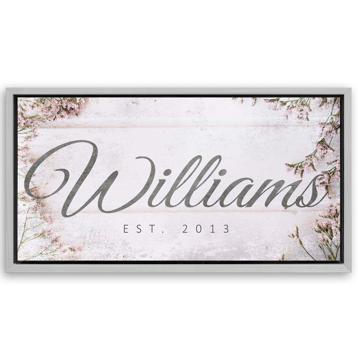 Save 33% When You Add A Frame To Your 48x24 Family Name Sign Canvas Now