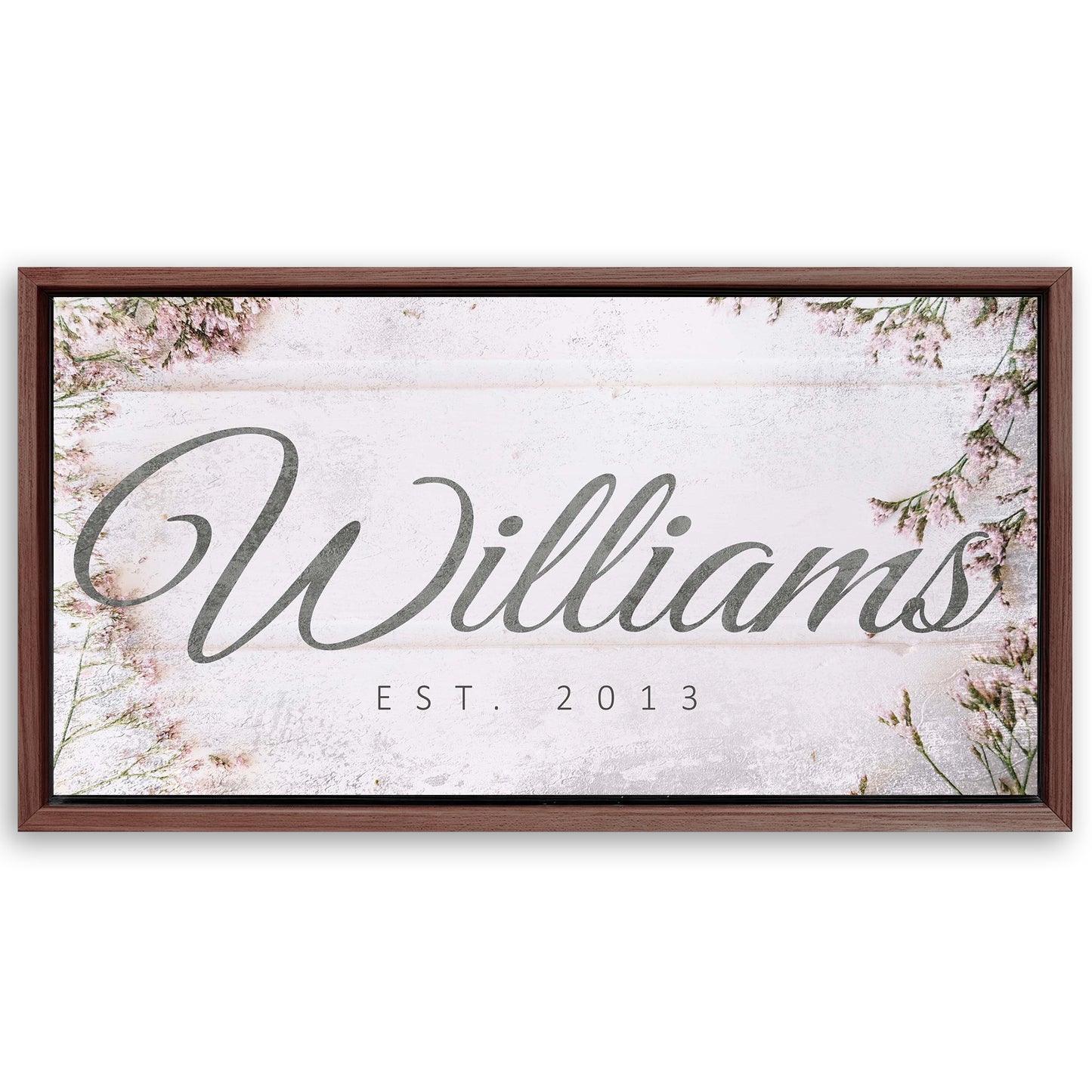 Save 33% When You Add A Frame To Your 48x24 Family Name Sign Canvas Now