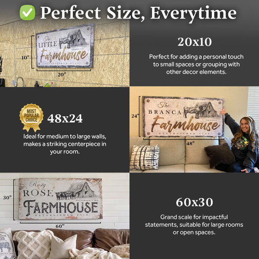 Rustic Farmhouse Sign (Made In USA)
