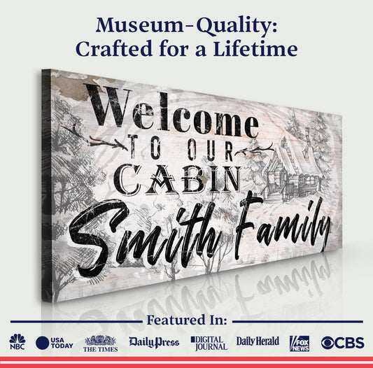 Our Cabin Sign - Image by Tailored Canvases