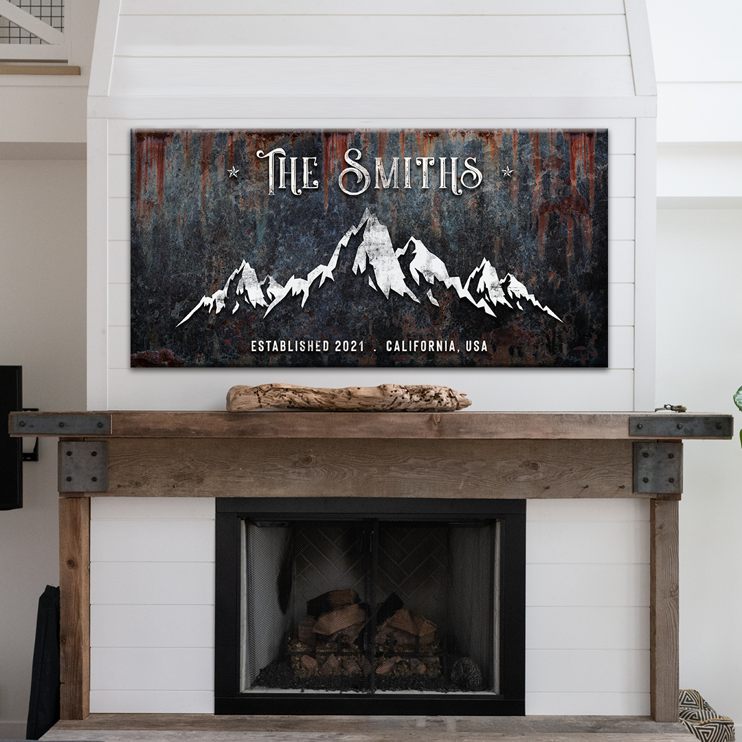 Family Mountain Home - Personalized Huge Canvas Style 3 - Wall Art Image by Tailored Canvases