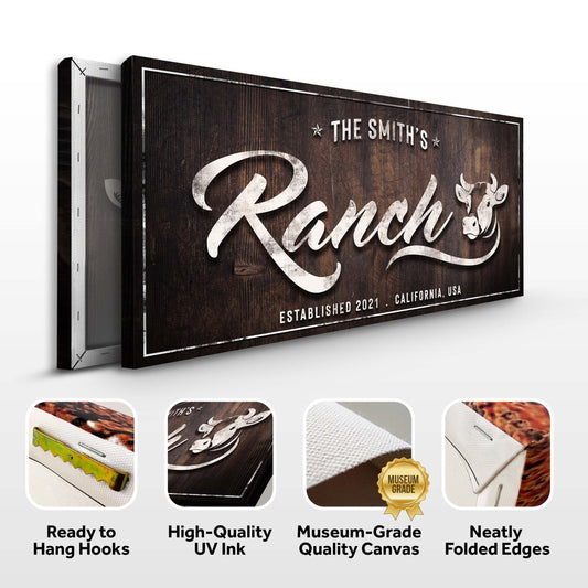 Family Cattle Ranch Sign