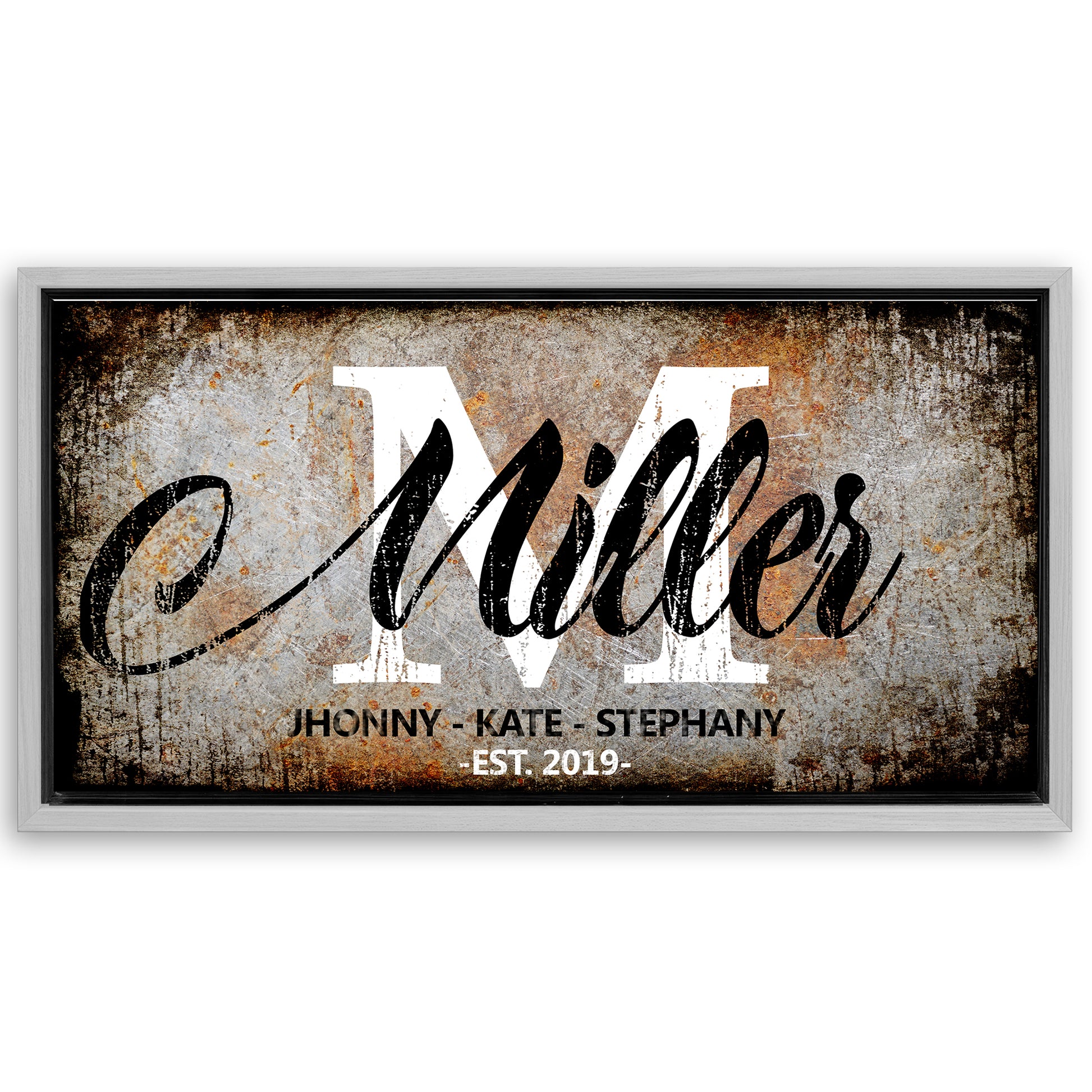 Save 33% When You Add A Frame To Your 20x10 Family Last Name Sign Wall Art Canvas Now