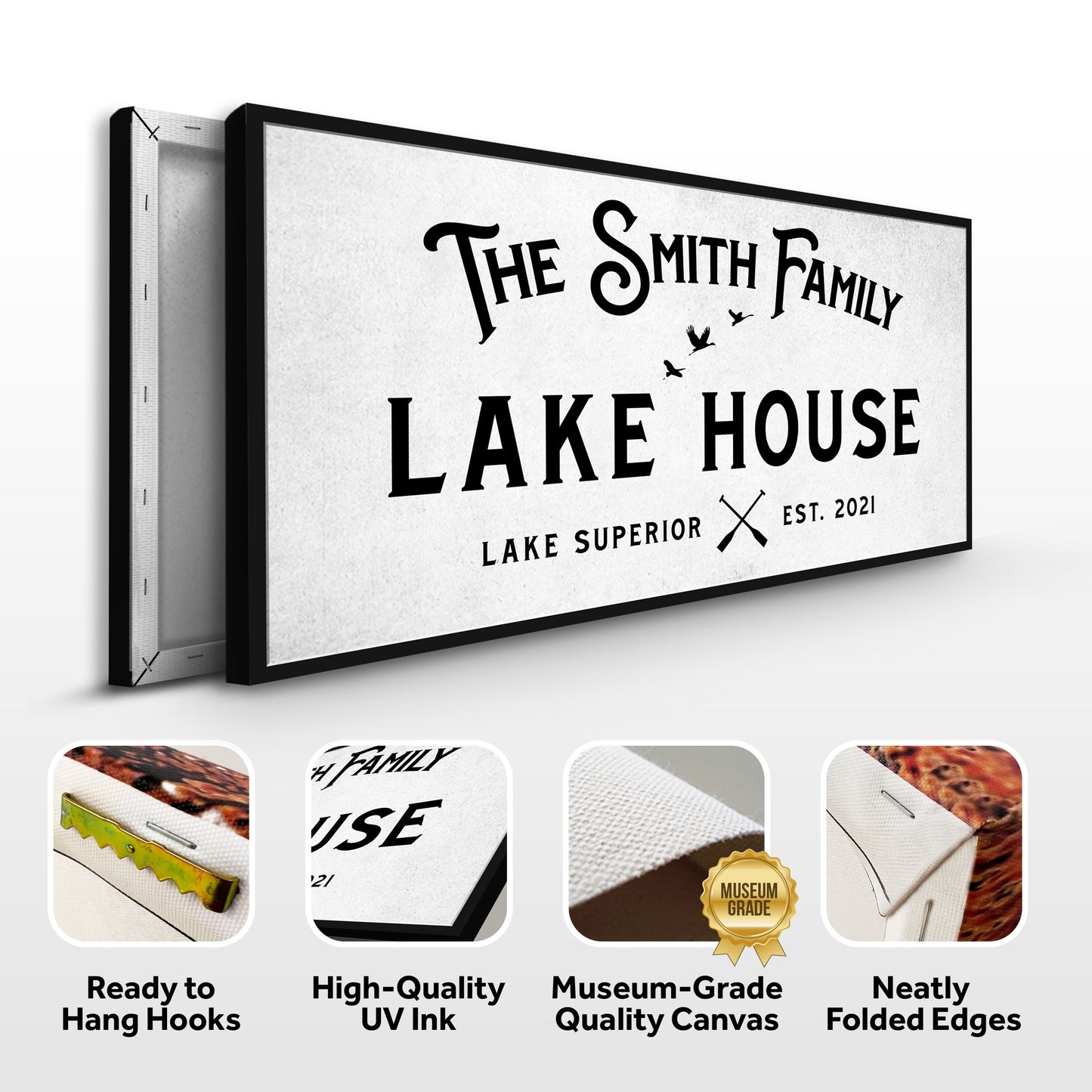 Rustic Family Lake House Sign