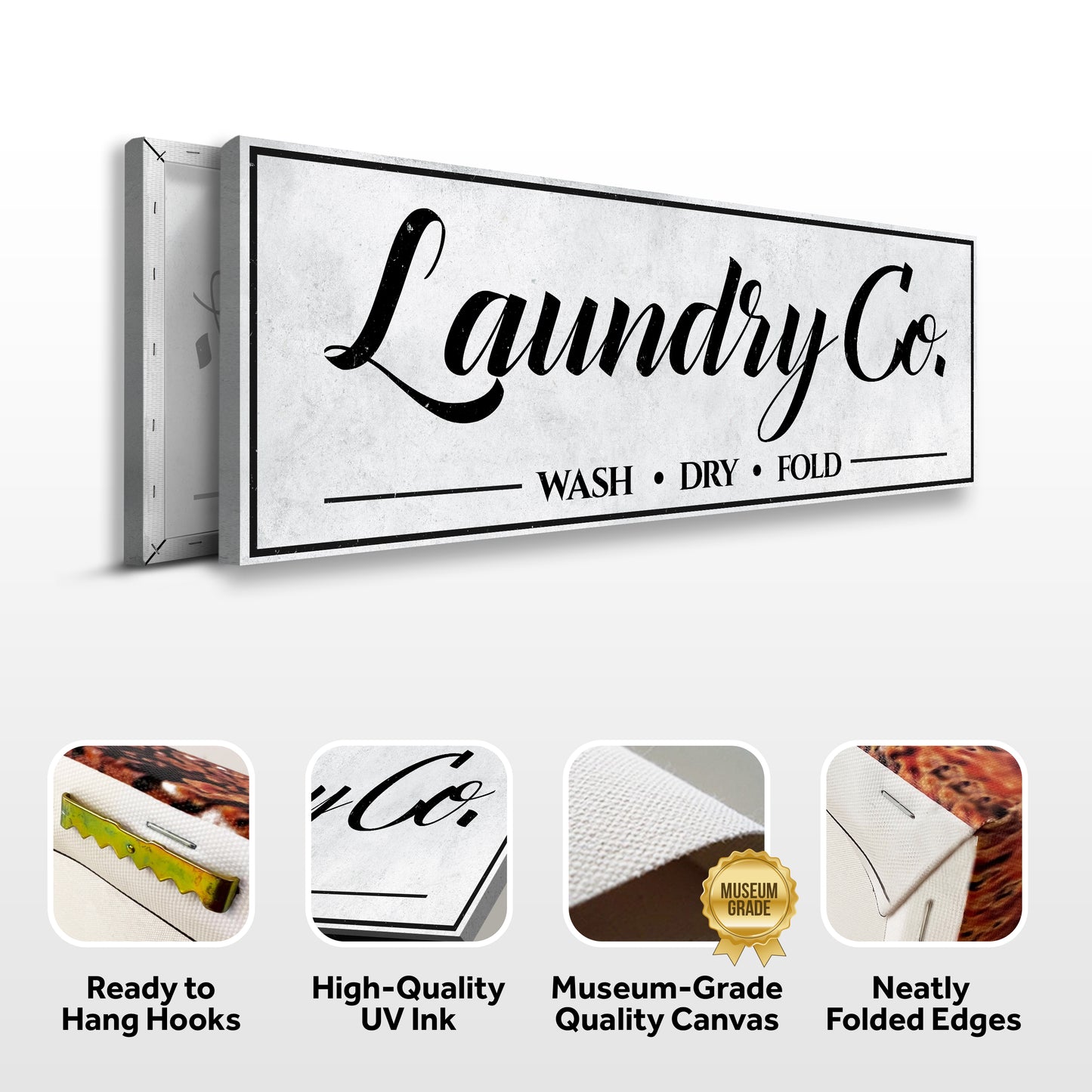Laundry Co Wash Dry Fold Sign