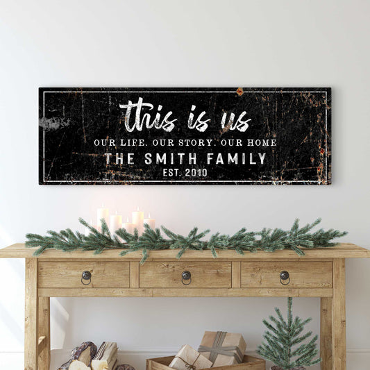 This is Us Rustic Sign Style 2 - Image by Tailored Canvases