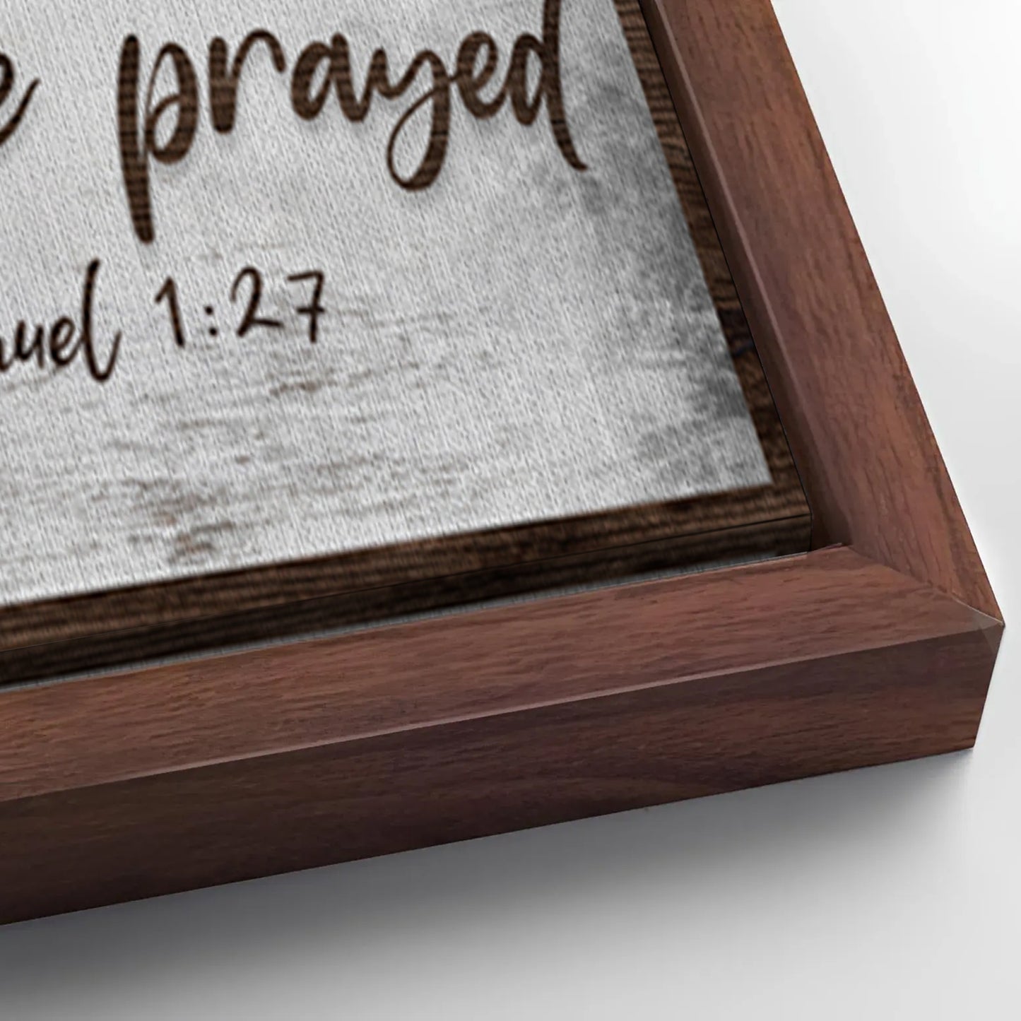 Save 33% When You Add A Frame To Your 16x48 1 Samuel 1:27 - For This Child We Have Prayed Sign III Canvas Now