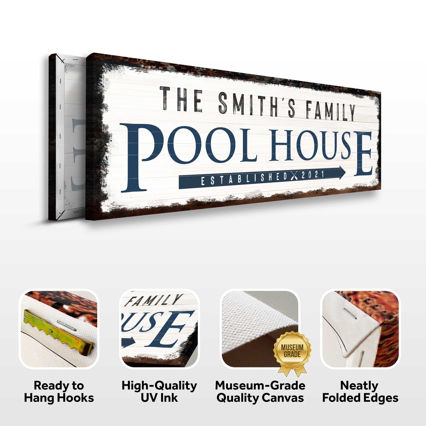 Family Pool House Sign (Free Shipping)