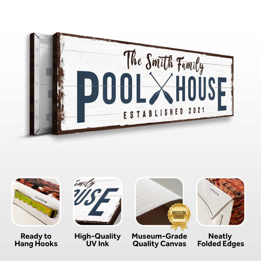 Family Pool House Sign III