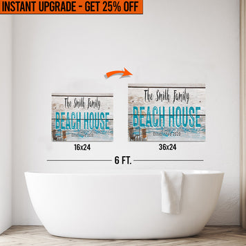 Upgrade Your 16x24 Inches 'Beach House' Canvas To 36x24 Inches