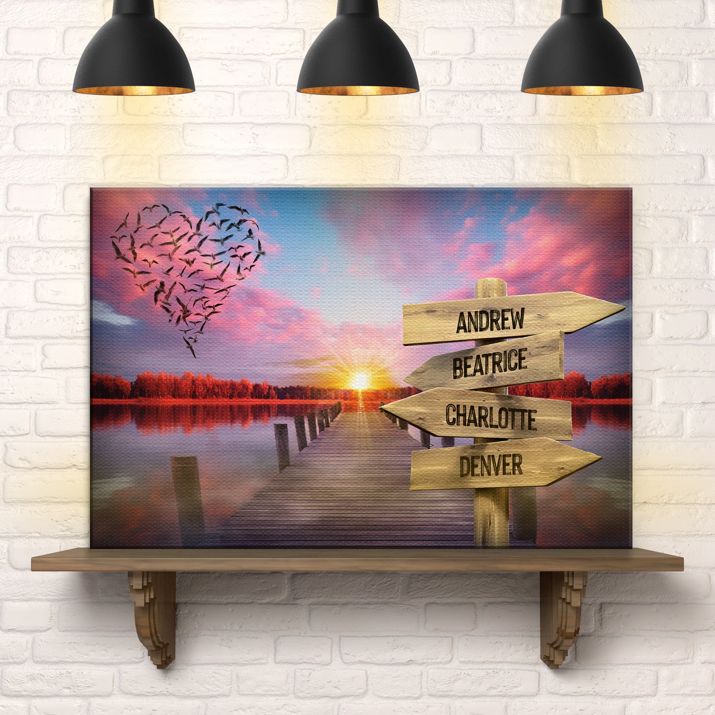 Family Name Sunset Sign