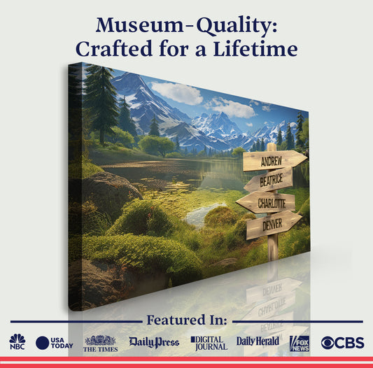 Family Names Mountain Sign