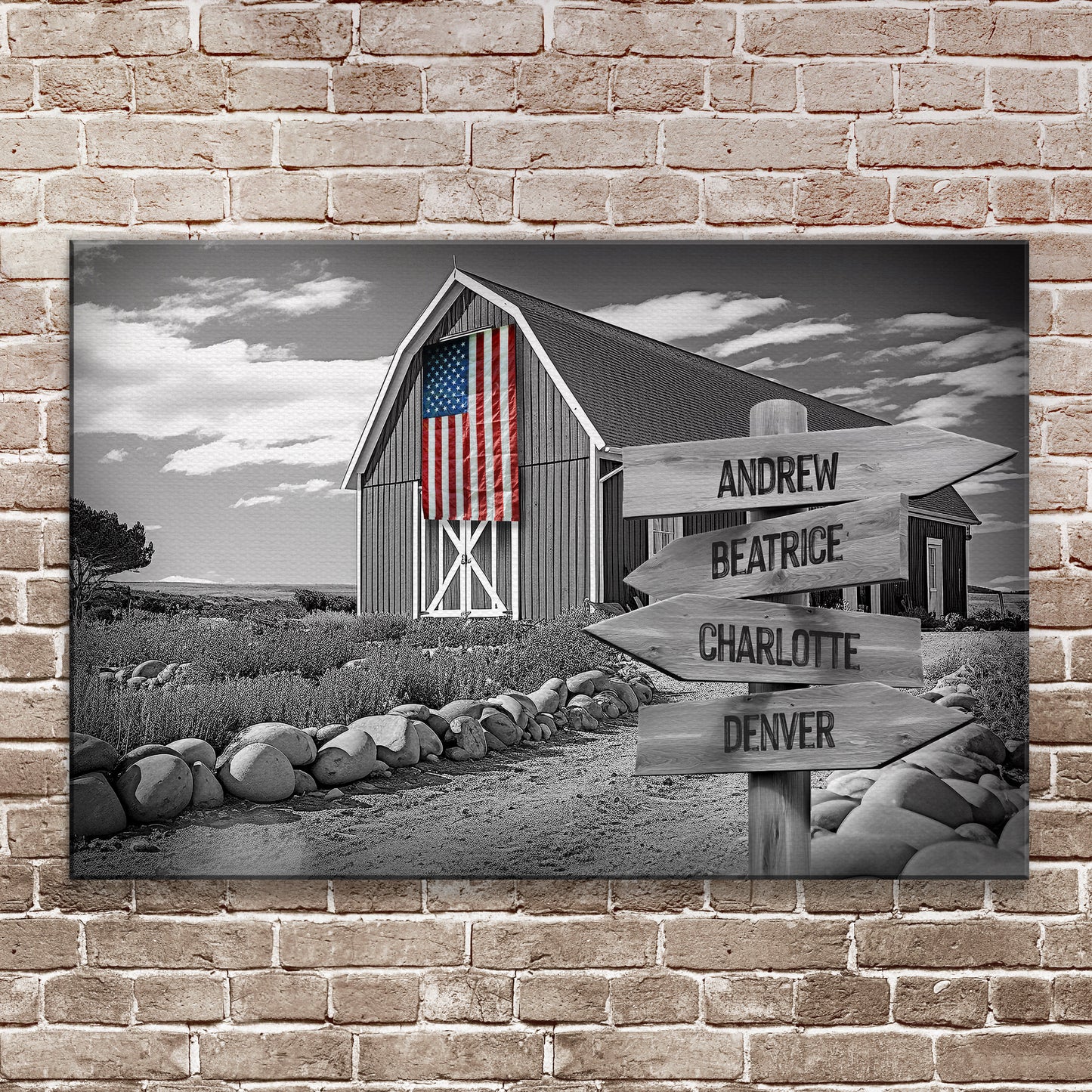 Family Names American Barn Sign