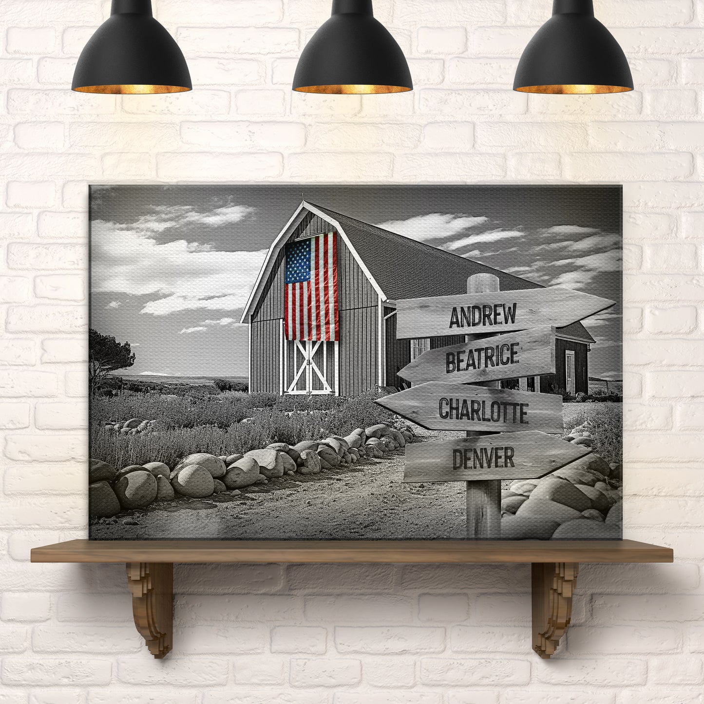 Family Names American Barn Sign