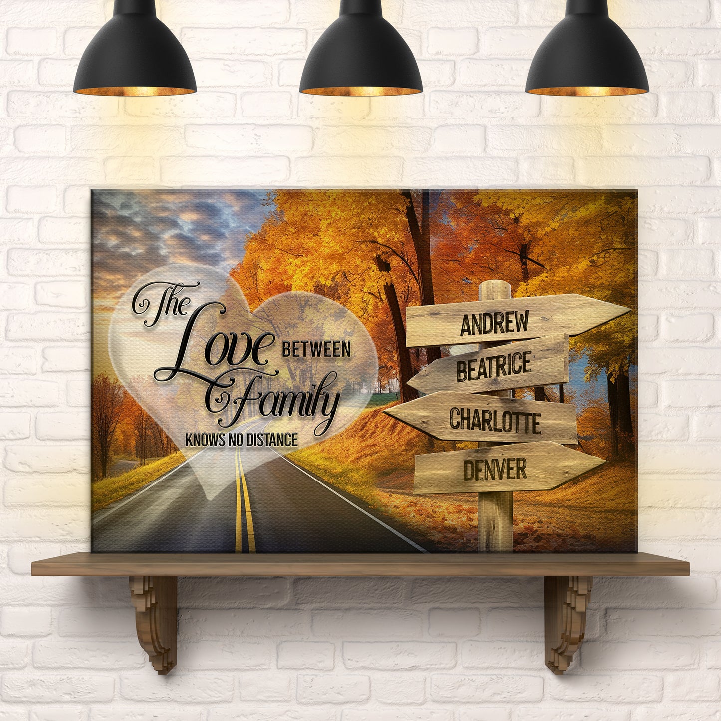 Love Between Family Names Sign