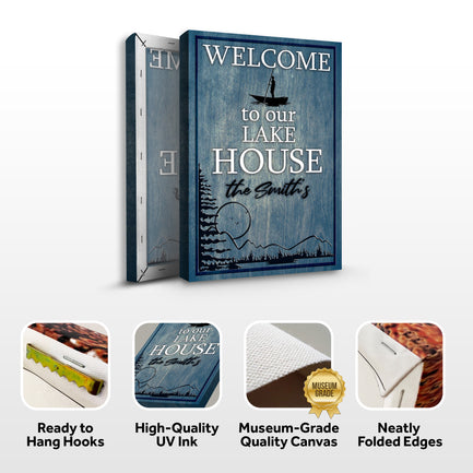 Welcome to our Lake House Sign - Image by Tailored Canvases