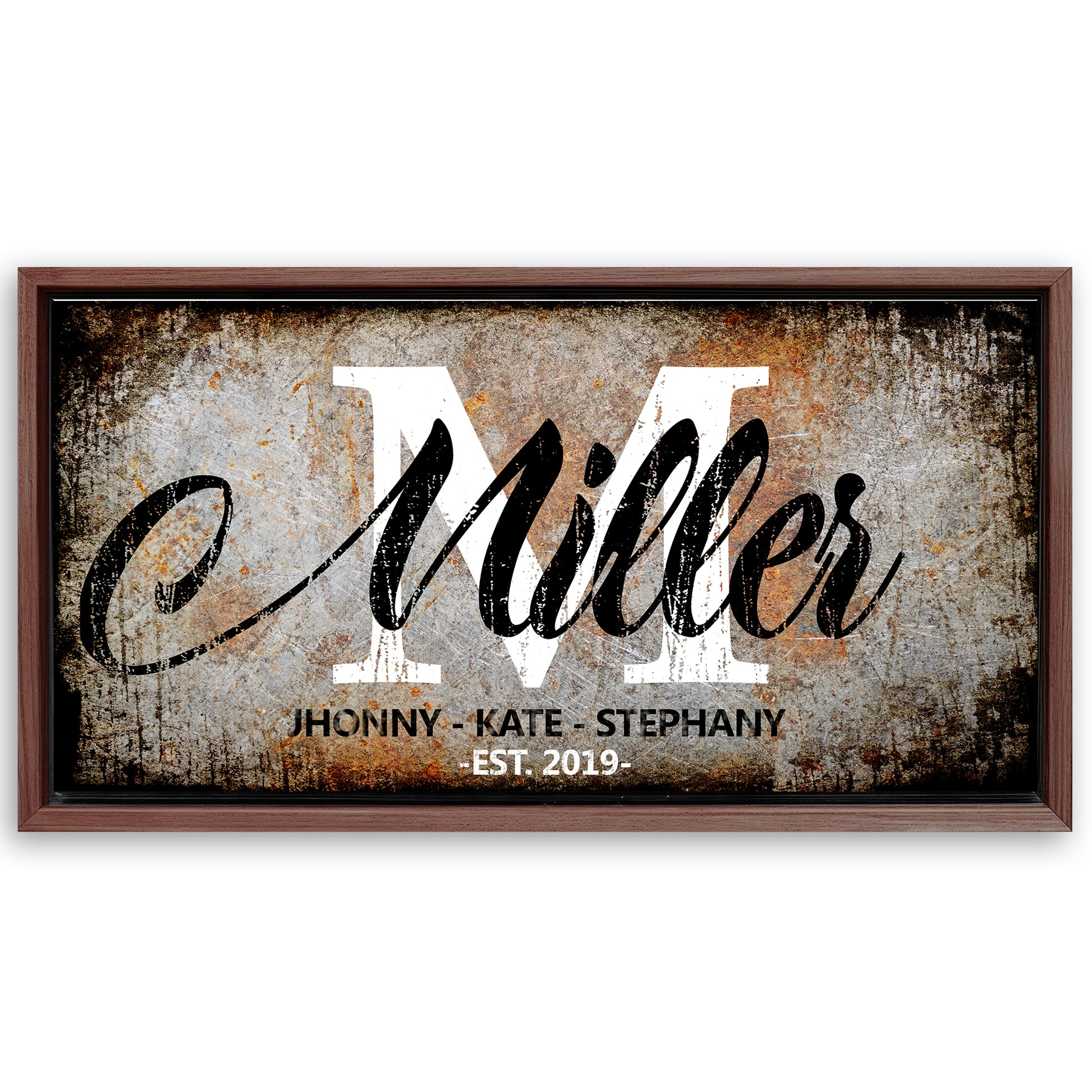 Save 33% When You Add A Frame To Your 20x10 Family Last Name Sign Wall Art Canvas Now