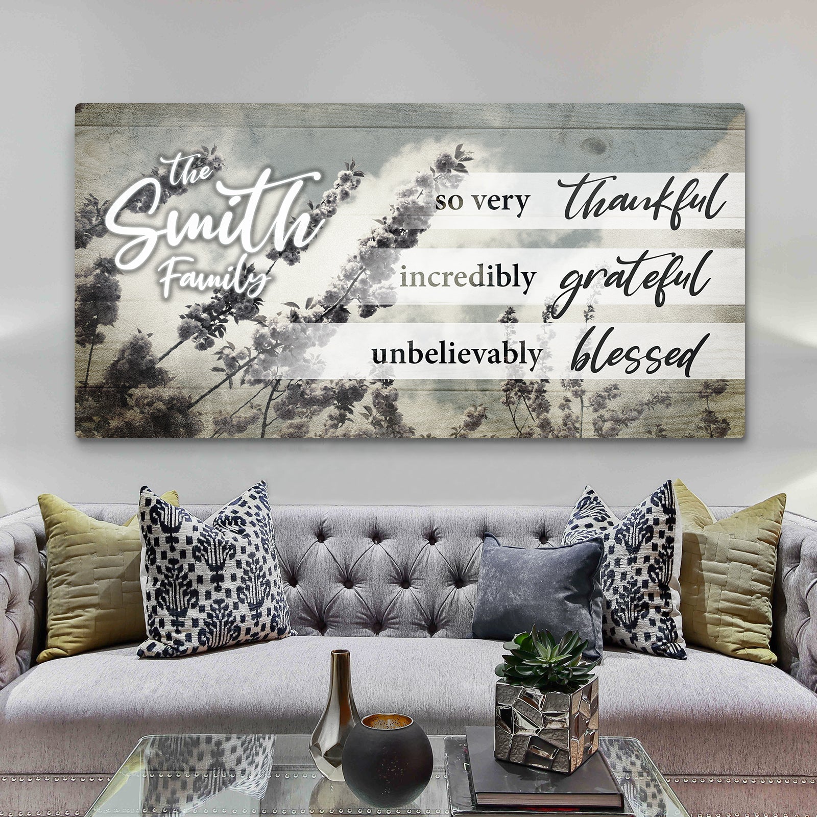 Family Blessed Sign Style 2 - Image by Tailored Canvases